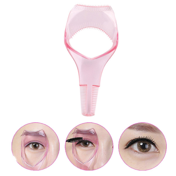 eyelash tools 3 in 1 makeup mascara shield guard curler applicator comb guide
