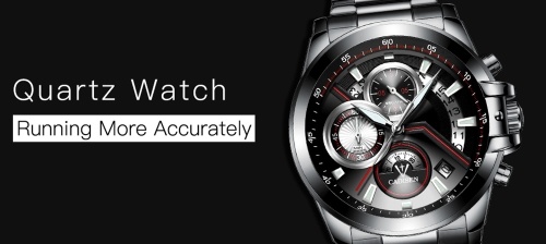 Cadisen Watch Men Sport Chronograph Clock Quartz Wristwatch Business Waterproof Watch Men