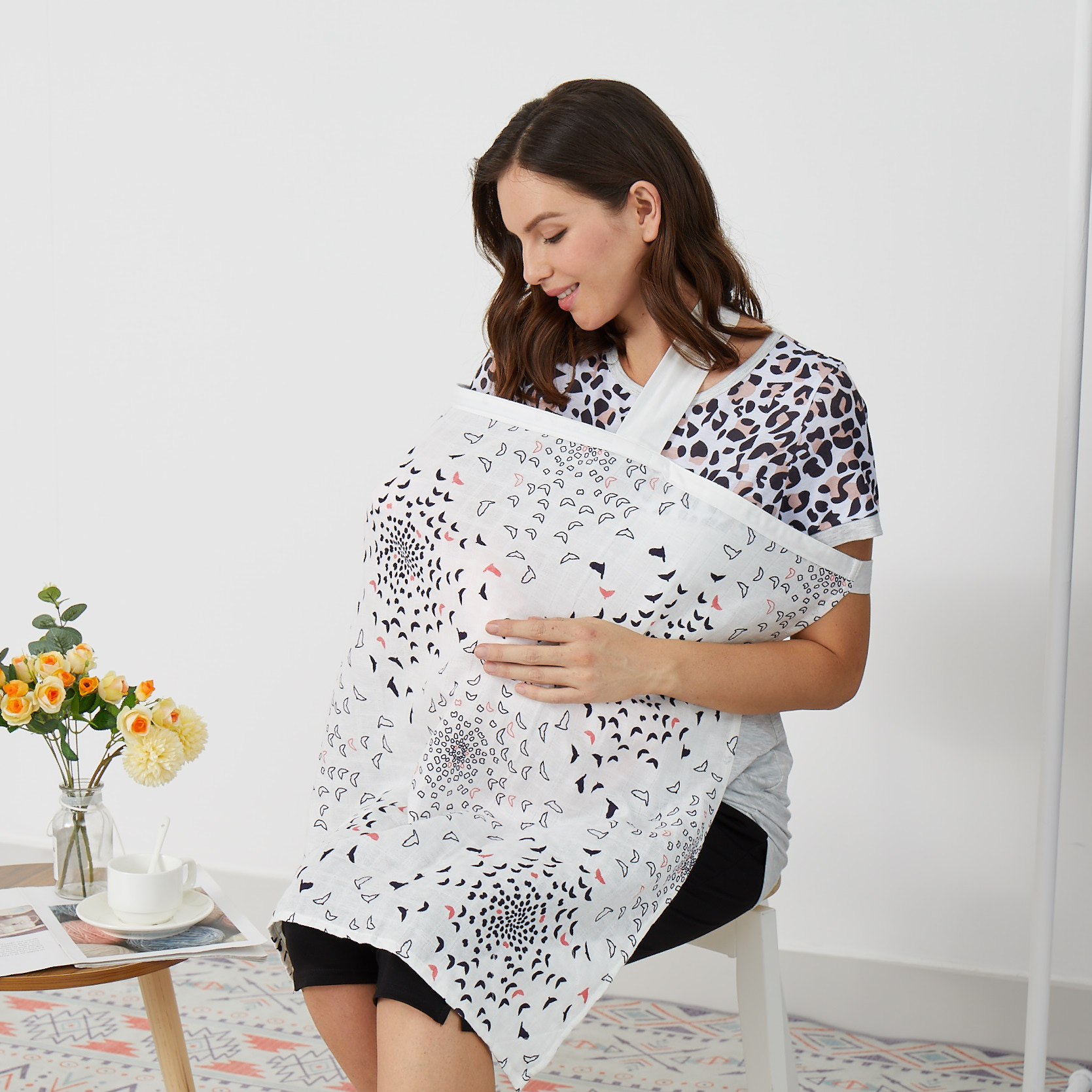 Dotted Maternity Cotton Nursing Cover
