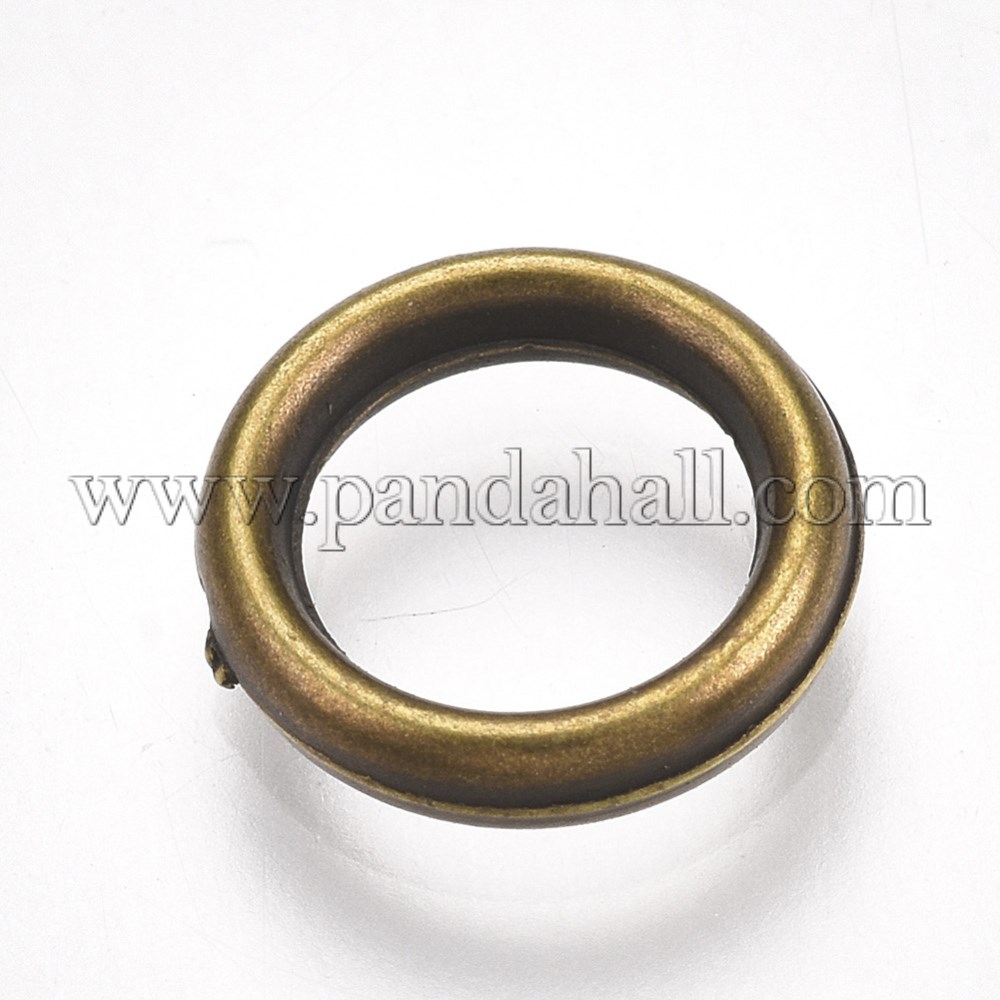 CCB Plastic Lingking Ring, Ring, Antique Bronze, 10x2mm, Hole: 6.5mm