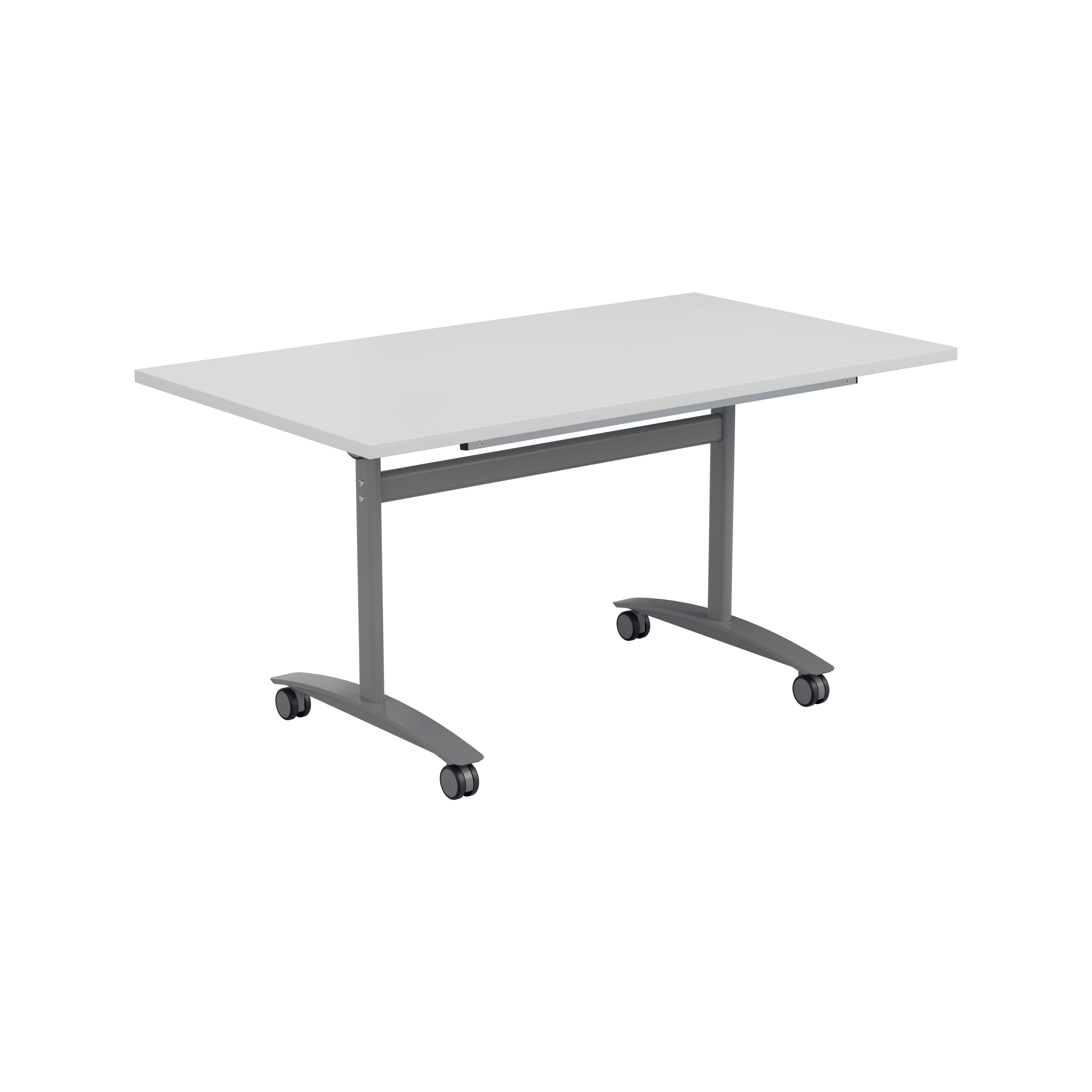 Tilting Table 1800 X 800 - White Top and Silver Legs