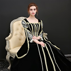 Gothic Victorian Vintage Inspired Medieval Dress Party Costume Prom Dress Princess Shakespeare Women's Cosplay Costume Ball Gown Halloween Party Evening Party Masquerade Dress Lightinthebox