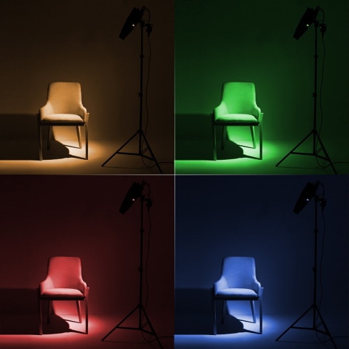 Andoer 98mm Mini Flash Mount Metal Snoot with Honeycomb Grid 5pcs Color Filter Kit for Neewer Andoer Godox 180W 250W 300W Mini Studio Strobe Monolight Photography Flash