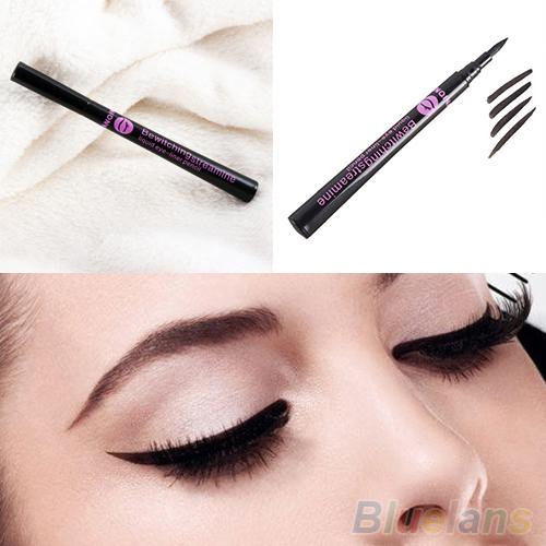 wholesale- black waterproof eyeliner makeup beauty cosmetic ultra-fine eye liner pen pencil 4dzt