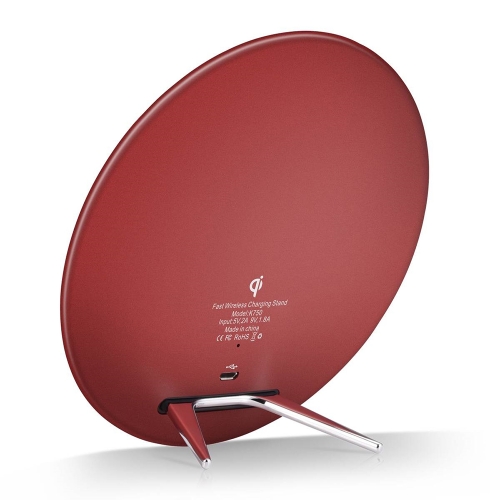 Qi Standard Wireless Charger Fast Wireless Charging Stand Holder Charge Pad Base Built-in Dual Coils for Samsung Galaxy S8/S8+/S7/S7 Edge/S6 Edge+/Note 5/Note 8 or for iPhone X/8/8 Plus and Other Qi-Enabled Smartphones