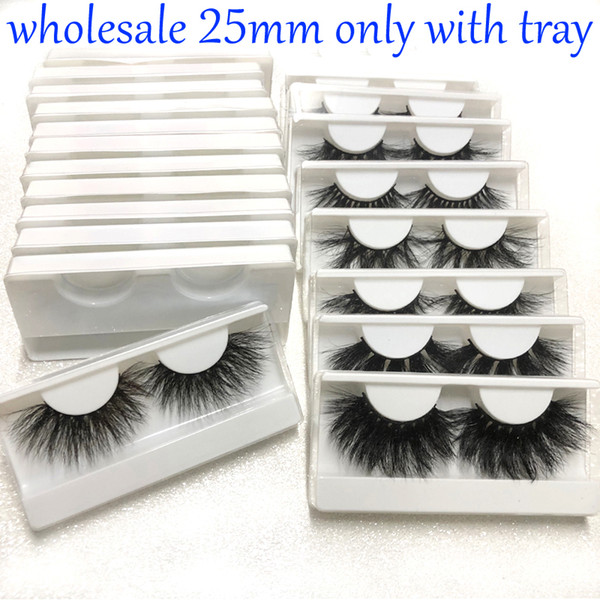 buzzme wholeasle 25mm false eye lashes no box handmade thick false eyelashes extension makeup natural soft mink eyelashes