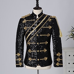 Rococo Victorian Coat Suits  Blazers Uniform Prince Aristocrat Men's Sequins Cosplay Costume Party / Evening Coat Lightinthebox