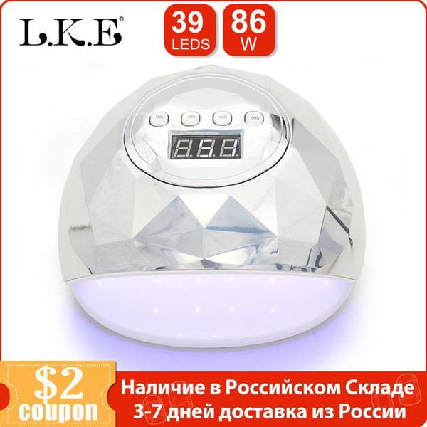 86W LED Nail UV Lamp led lamp for drying nails With Smart Sensor LCD Display 39 Beads nail uv all for gel