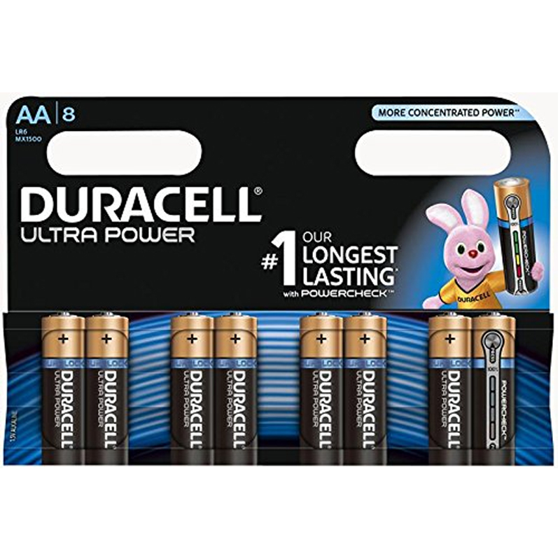 Duracell Ultra Power AA Batteries - 8 Pack