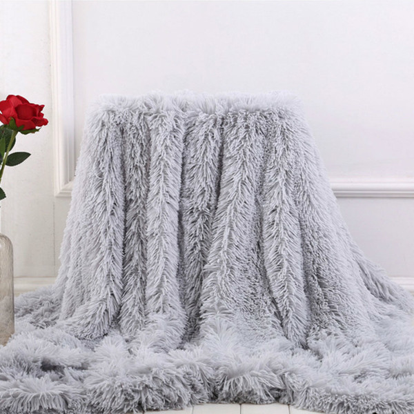 super soft long plush blanket shaggy faux fur winter warm elegant cozy throw blankets home bed sofa bedspread blanket