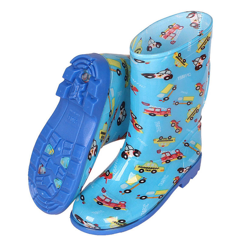 Kids Colorful Cartoon Print Rain Boots