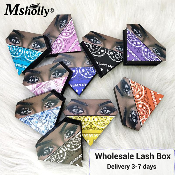 msholly wholesale 10/20/30/40/50/100 pcs 25mm 3d mink lashes boxes packaging without logo makeup set eyelashes case pack