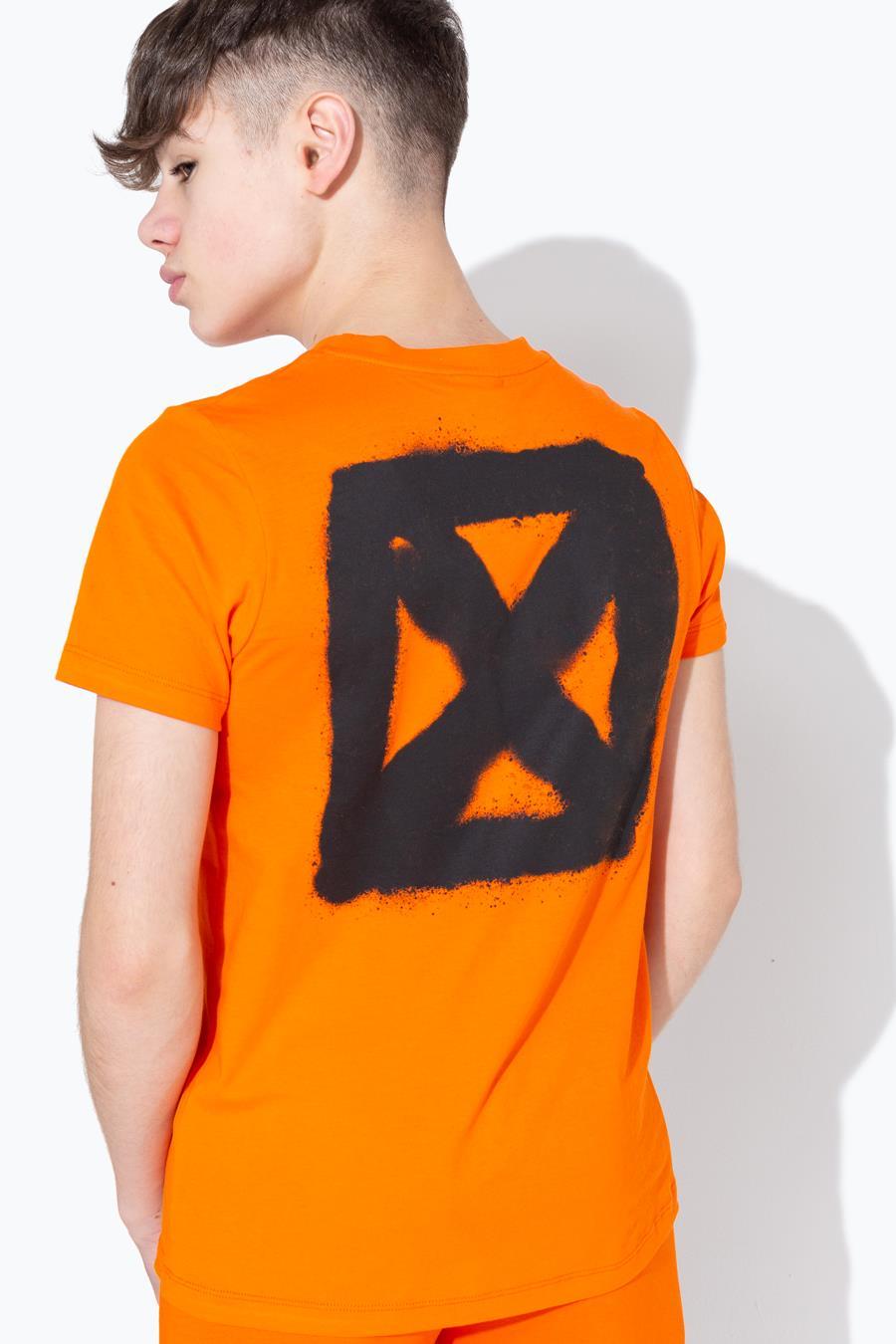 Hype Orange Graffiti Back Print Kids T-Shirt | Size 7/8Y