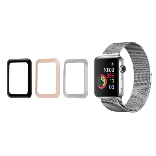 Link Dream 0.2mm Tempered Glass Screen Protector Cover for 38mm Apple Watch iWatch Series 3 Aluminum Alloy Frame High Transparency Anti-scratch Anti-dust Explosion-proof