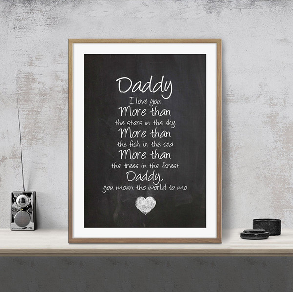 motivational inspirational quotes dad i love you art poster wall decor pictures art print poster unframe 16 24 36 47 inches