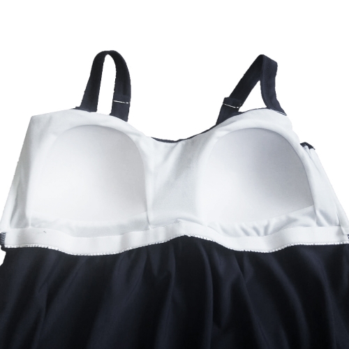Fashion Women Push Up Tankini Set Padding Wireless Low Waist Bikini Set Beach Bathing Swimwear