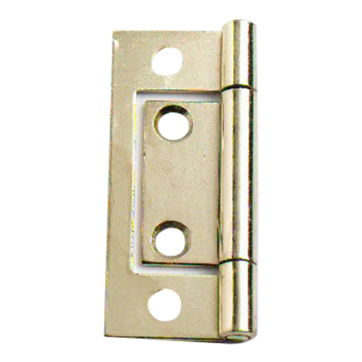 Flush Hinges, Brassed 75mm (2 Pack)