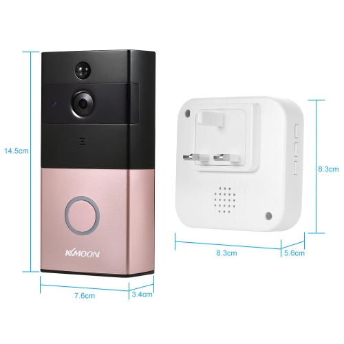 KKmoon HD 720P  WIFI Visual Intercom Smart Video Doorphone With Indoor Ding-Dong Doorbell