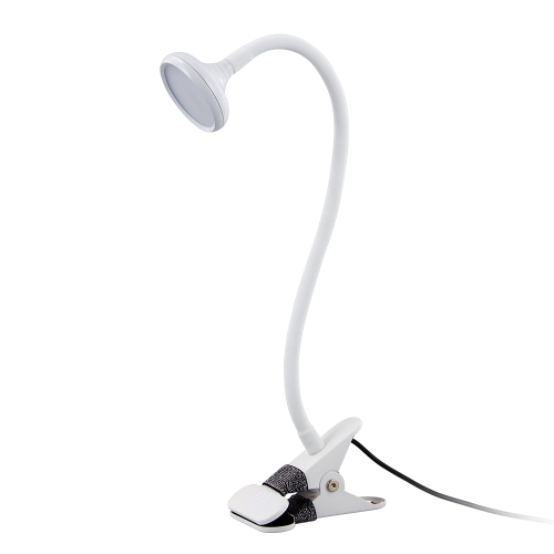 3W LED Eye Protection Clamp Clip Light Table Desk Lamp Ultra Bright Bendable USB Powered Flexible for Reading Working Studying