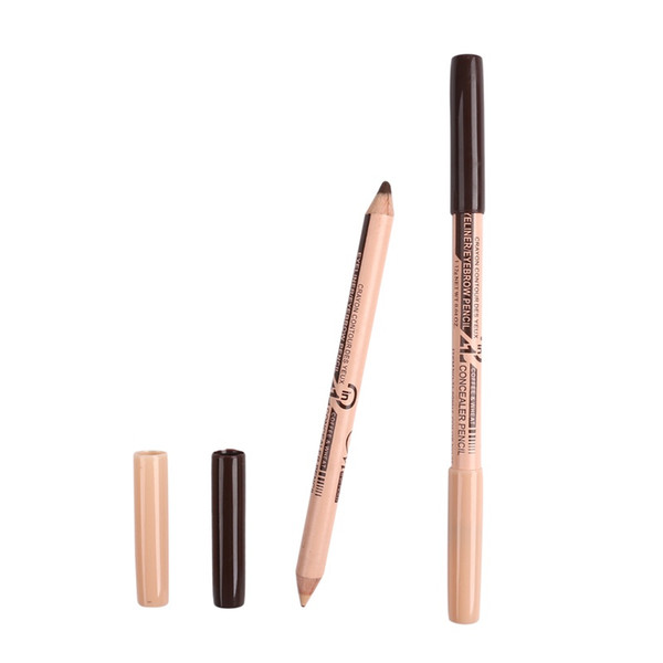 2019 2 in 1 double-purpose professional makeup waterproof eyebrow pen + foundation contour make-up face make-up concealer pencil