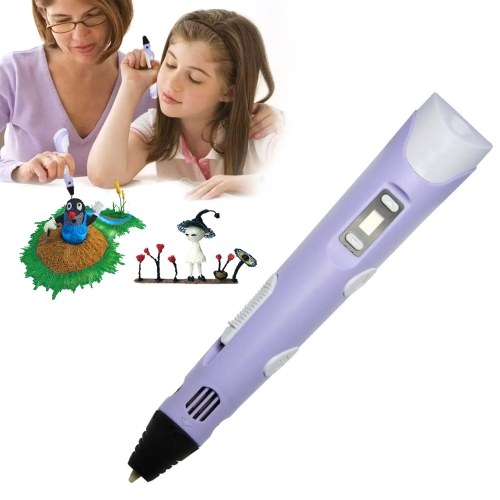 Support réglable de stylo d'ABS d'affichage à LED de vitesse et de température de stylo d'impression 3D avec 1 filament de PLA de petit pain 10m