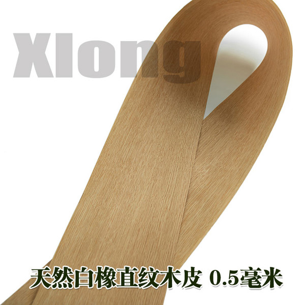 L:2.7Meters Width:180mm Thickness:0.2mm White Oak Straight Grain Veneer Natural Solid Wood Veneer USA