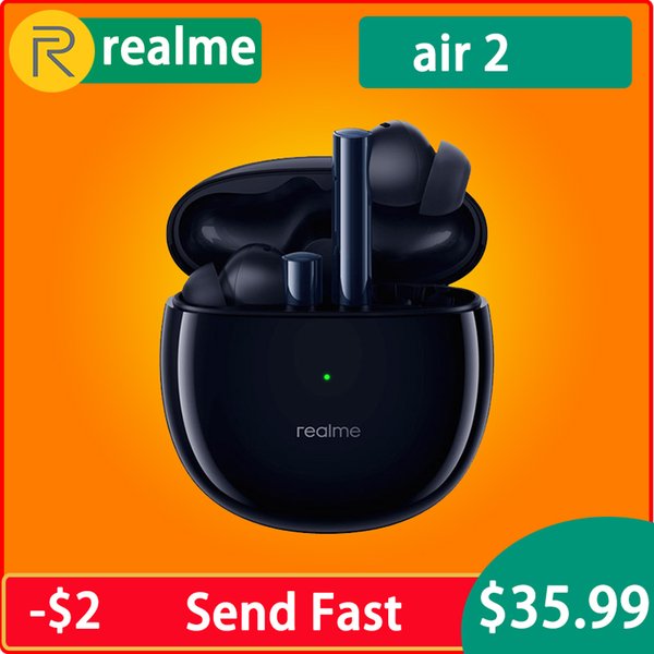 realme buds air 2 ANC Wireless Bluetooth Earphone 25hrs Total Playback 88ms er Low Latency 10mm Hi-Fi Bass Boost REAL STOCK