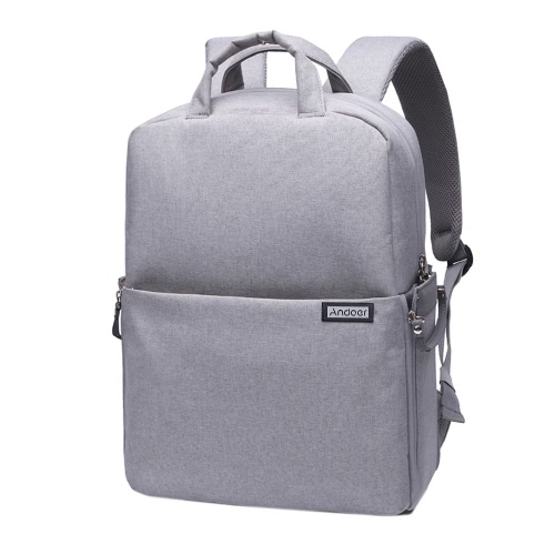 Andoer Water-resistant Shockproof DSLR Camera Bag Photography Video Backpack Leisure Shoulder Bag for Nikon Canon Sony Pentax Sony Camera  w/ Rain Cover