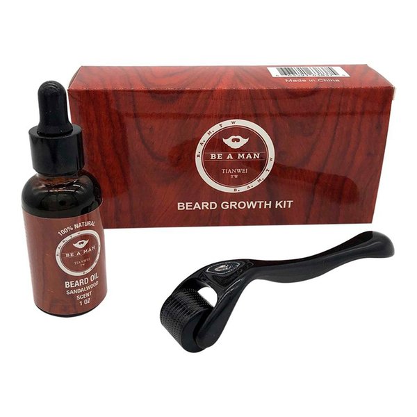 Beard Grooming Trimming Kit Beard Growth Roller Care Tools Men Styling Beard Conditioner Oil RollerScouts