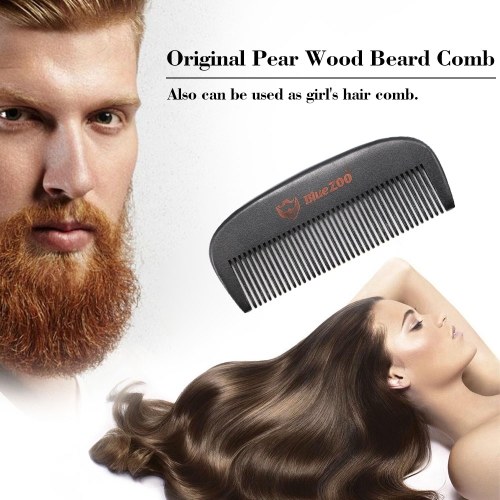 Wooden Hair Comb Man's Beard Comb Anti-static Male Mini Facial Hair Mustache Massage Comb