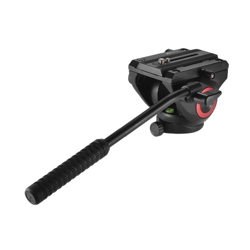 Tête de fluide légère Tête de drague hydraulique Tête trépied tridimensionnelle Prise de vue panoramique à 360 ° avec supports de vis 1/4 "et 3/8" pour Canon Nikon Sony Caméscope Capacité de charge max. 5 kg