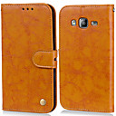 Coque Pour Samsung Galaxy J3 (2016) / J3 Porte Carte / Clapet Coque Intégrale Couleur Pleine Dur faux cuir