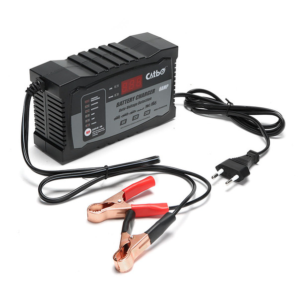 6/12/24v 2/6/3a automatic smart lead acid battery charger for car motorcycle eu plug