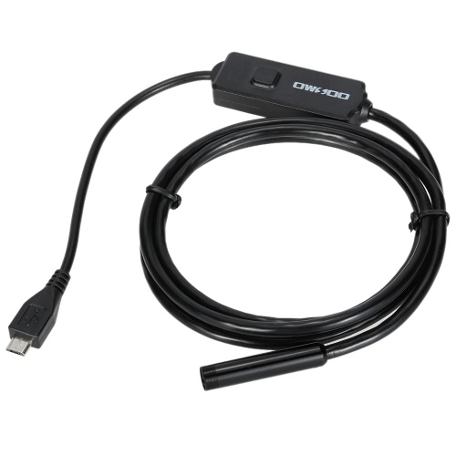 OWSOO  2.0 Megapixels HD 6 LEDS 8MM 720P Endoscope IP67 Waterproof Inspection Borescope USB Wire Snake Tube Camera 6LEDS for OTG Compatible Android Smart Phones 5M