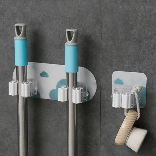 magic stickers strong hanger hooks bathroom supplies no trace mop hanging rack double buckle for home storage hook hot