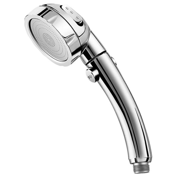 2019 handheld shower head high pressure chrome 3 spary setting with on/off pause switch water saving adjustable luxury spa detac