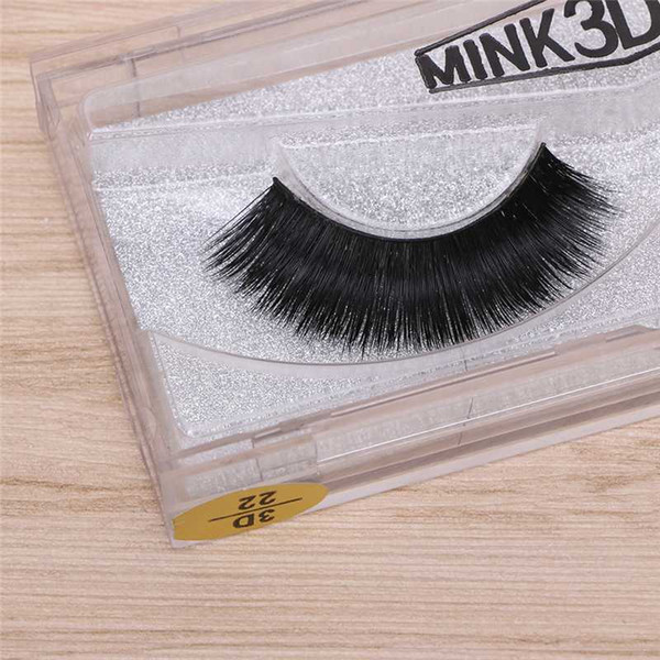 nice 3d natural bushy cross false eyelashes mink hair handmade eye lashes 1 pair q1qd