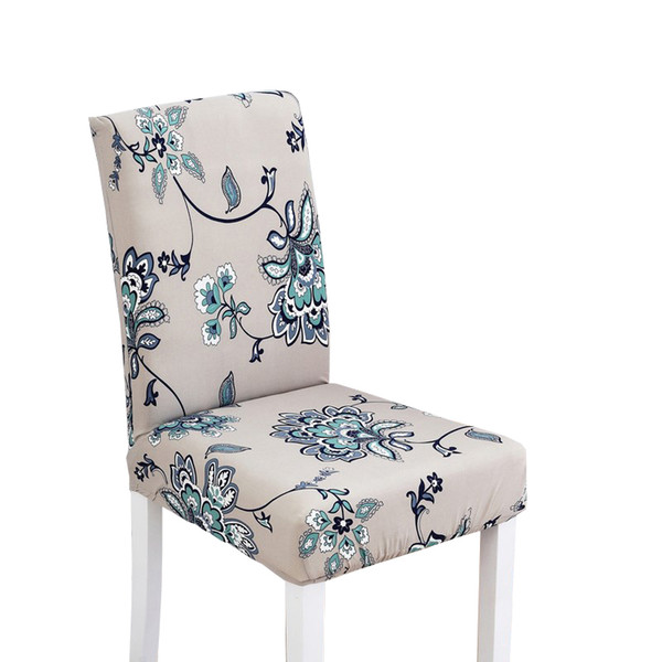 modern printed chair covers wit backs spandex plaid polyester flower seat case for wedding/dining room decor