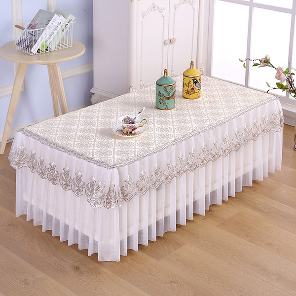 lace table cover tv cabinet dust tablecloth rectangular coffee table cloth party tablecloths dining tablecover mesa obrus e 12