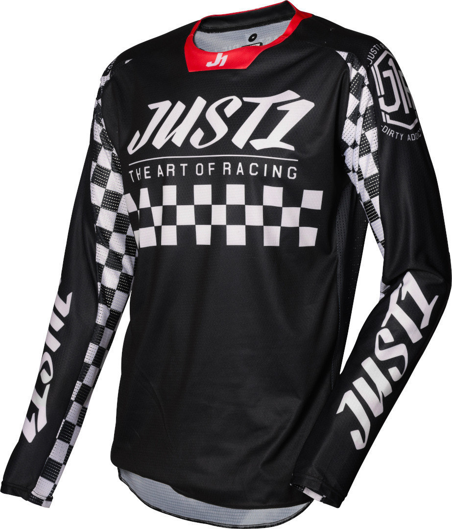 Just1 J-Force Racer Motocross Jersey Schwarz Weiss 2XL