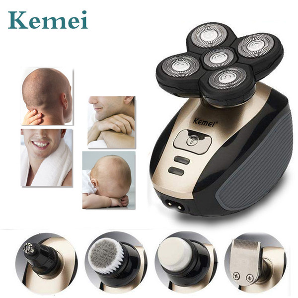 kemei electric shaving machine 5d shaving rechargeable trim nose hair portable electric shaver men's beard travel beauty set 5
