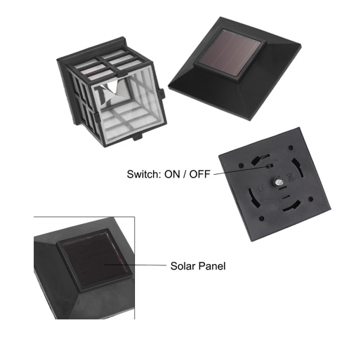 Solar Powered LED Lantern 0.2W 10LM Light Sensing Rechargeable IP55 Water-resistant Garden Landscape Yard Lawn Balcony Outdoor Use Warm White