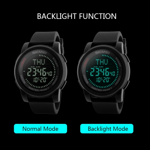 SKMEI Sport Digital Watch 5ATM Water-resistant Men Watches Backlight Wristwatch Male Relogio Musculino Chronograph