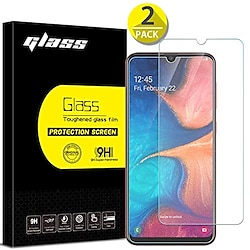 2 pcs Téléphoner Protection Écran Pour Samsung S22 Ultra Plus S21 FE S20 A72 A52 A32 A42 Verre Trempé Haute Définition (HD) Dureté 9H Accessoire de Téléphone miniinthebox
