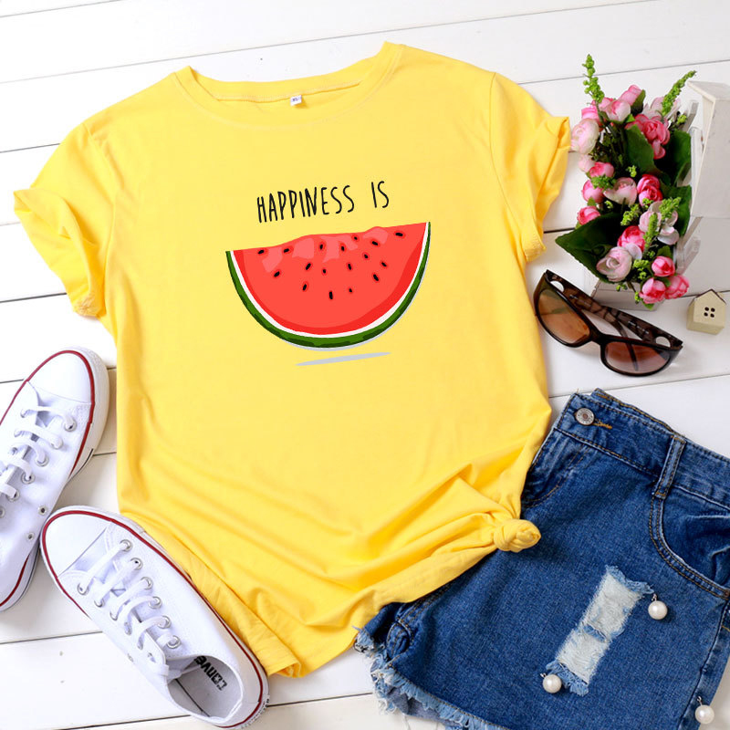 Pretty Watermelon Printed Short-sleeve Tee