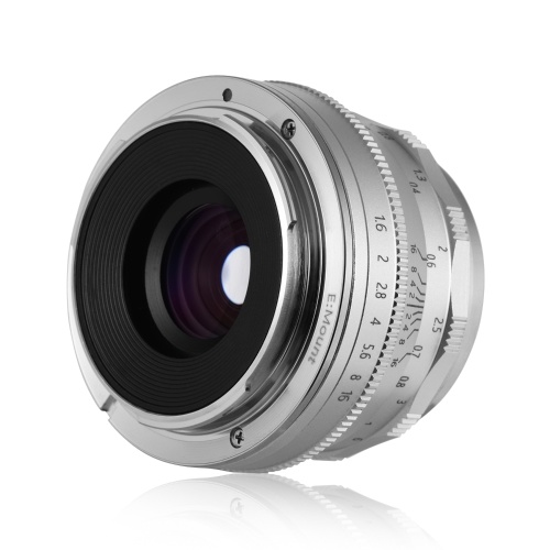 Andoer 35mm F1.6 Lentille à Mise Au Point Manuelle Grande Ouverture Multicouche Revêtement De Film Lentille De Caméra Sans Miroir Lentille E-Mount