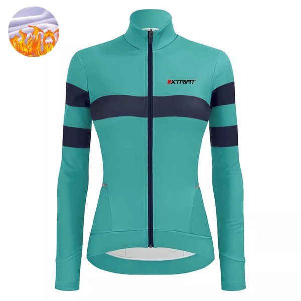 XTRIAT Outdoor Women Long Thermal Fleece Cycling Jacket MTB Multifunction Riding Jersey Bike warmCoat