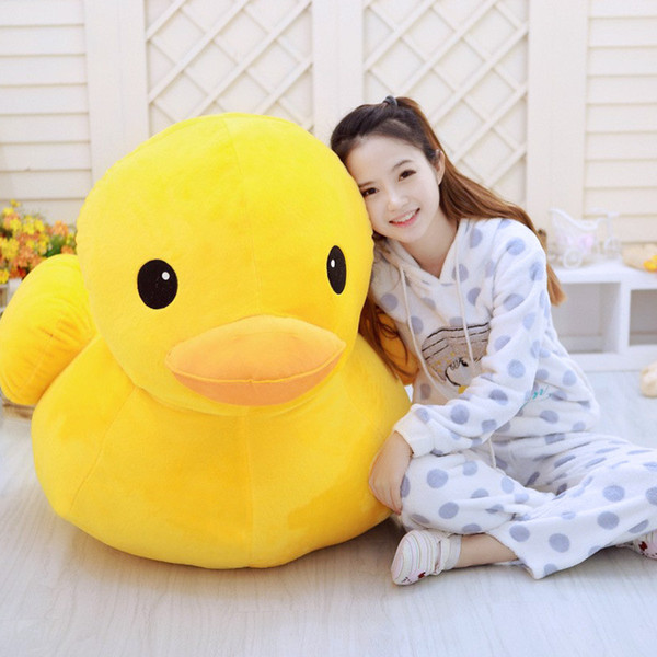 new 2017 hong kong big yellow duck pillows plush doll toys soft plush pillow cushion solid color animal dolls