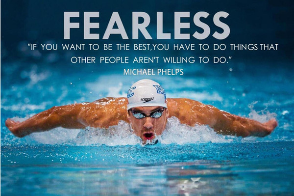 michael phelps motivational quotes sports art wall frame posters and print silk fabric for home decor