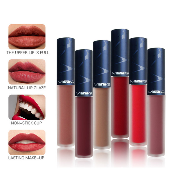 myg matte liquid lipstick waterproof lip gloss professional lip cosmetics red nude purple gloss liquid matte lipstick